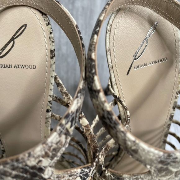 Brian Atwood Python Platform Sandals - Picture 6 of 7